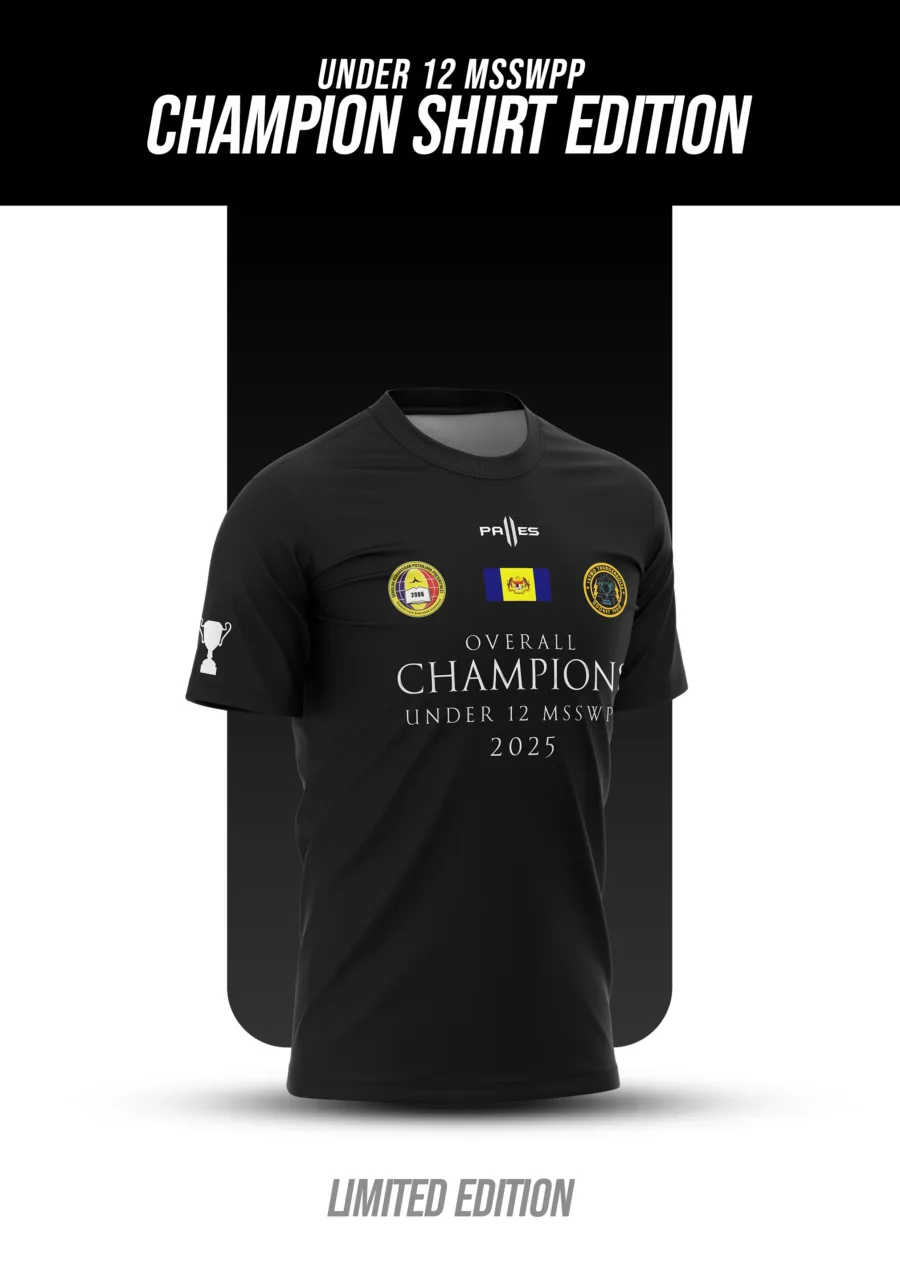 UNDER 12 MSSWPP CHAMPION SHIRT EDITION BLACK